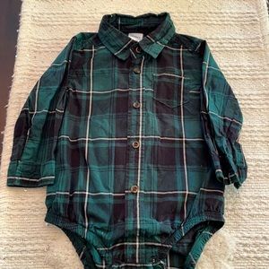 Carter’s Christmas Plaid onesie 9 months